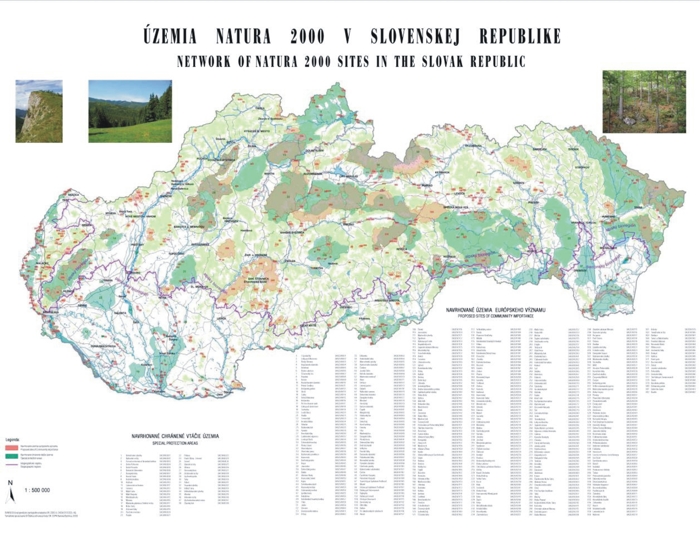 Mapa území európskeho významu